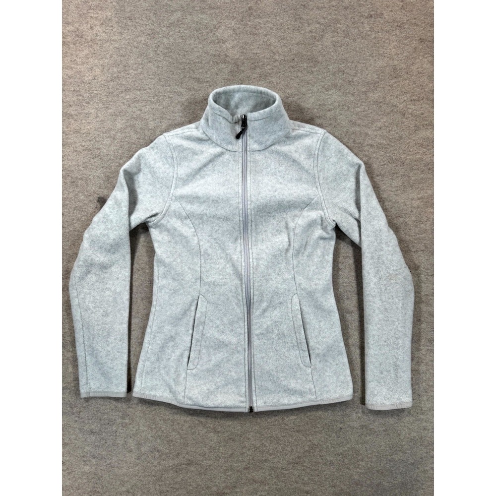 Amazon Essentials Polar Soft Fleece Jacket Womens XS Gray Mock Neck Full Zip